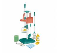 LRXFPIYF Escoba de Limpieza Infantil Juego de Limpieza Juguete Set Herramientas Cepillo Mop Recogedor con Soporte Orden Material Diseño como Real Enseñanza de, Verde