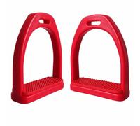 LRXFPIYF Estribo con Base Antislizante Goma Rectangular Plástico Pom Resistente Acuado para Uso Diario en Entrenamiento Ecuestre y Paseos Casuales, Rojo, Grande