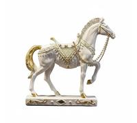 LRXFPIYF Figura de Caballo Estatuilla Ornamento Escultura Decorativa Fabricada en Resina Sintética con Detalles Meticulosos Pintados a Mano Adecuada para, M231049-1