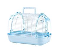LRXFPIYF Jaula de Viaje para Pájaros Jaula Transportín Jaula Portátil Jaula de Aves con Visión Clara y Cuerpo de Alambre con Base Percha Comedero y Adecuada, Color to 2, Grande
