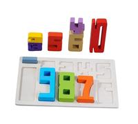 LRXFPIYF Juego de apilamiento de Bloques de construcción con números de Madera, Rompecabezas de Madera con números del 1 al 10, Juguetes de Bloques Digitales