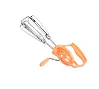LRXFPIYF Manual de Huevos a de Mano Mezclador de Cocina de Varillas con Doble Metálico y Lateral sin Electricidad Apto para Huevos Cocina Cotidiana, Array, Naranja