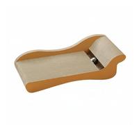 LRXFPIYF Rascador para Gatos Sofá Lounger Cama Tabla de Mobiliario Cartón Grueso Antiarañazos con Circuito y Bola con Sonido Adecuado para Relajación, Marrón, Grande 70cm