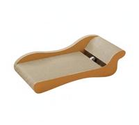 LRXFPIYF Rascador para Gatos Sofá Lounger Cama Tabla de Mobiliario Cartón Grueso Antiarañazos con Circuito y Bola con Sonido Adecuado para Relajación, Marrón, Pequeño 60cm