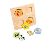 LRXFPIYF Rompecabezas Infantil Tablero de Aprendizaje Cadena Trófica Juego de Emparejar Levantar y Colocar Madera Entrenamiento de Atención y Comparación