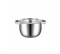 LRXFPIYF Sartén de Aceite de Acero Inoxidable con Malla de Filtrado Práctica Recipiente Multiusos con Tapadera y Doble Asa Adecuada para Cocina Hogar Restaurante, 4L