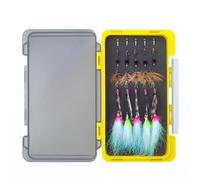 LRXFPIYF Señuelos de Mosca para Pesca Surtido de Moscas Anzuelos de Pesca Caja Protectora Dura Interior de Espuma para Orden Apto para Ríos Jornadas de Pesca Tiendas y Distribuidores, TZ003