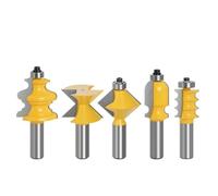 LRXFPIYF Set para Router Carpinteria con Cabezas Recubiertas Amarillo y s Cilindricos para Tallado talles y corativas con Precision para Proyectos Personalizados , style to 2