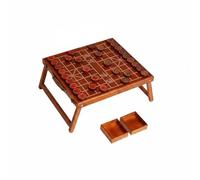 LRXFPIYF Tablero de Ajedrez Mesa de Madera Plegable Portátil Diseño Chino Estable para Juegos de Estrategia Actividades, Tablero Plegable + Ajedrez De Sándalo De Sangre