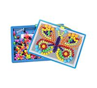 LRXFPIYF Tablero de Clavijas de Mosaico para Combinar Colores, Juguetes Educativos de Aprendizaje Temprano para Niños Y Niñas, Juguetes de Actividades de Apila, 310 Clavijas