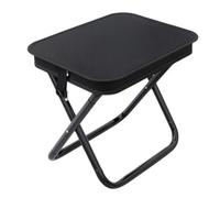 LRXFPIYF Taburete Plegable Portátil Asiento Banqueta Silla Banco con Marco de Acero al Carbono en X Plegado Compacto de 12 Cm y, Negro, Tamaño Grande con Tela Engrosada