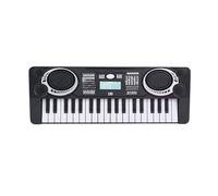 LRXFPIYF Teclado Eléctrico, Juguete Educativo, Juguete con Sonido, con Patas, 37 Teclas, Pantalla Cumpleaños para, Negro