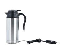 LRXFPIYF Tetera Eléctrica Portátil con Doble Pared Termo Botella para Agua Cafetera Aislada Coche Vaso Resistente Acero Inoxidable Función Multifuncional, Plata 12V, tal como se describe