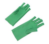 LRXIYODE 1 par Guantes de Manicura con Dedos Cortos para Protección UV de Guantes Anticontaminación para de Uñas Material Ligero y Elástico Color Verde