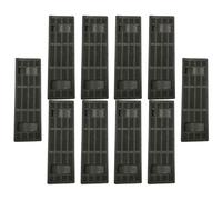 LRXIYODE 10 Almohadillas Negras para Correas de Hombro de Mochila y Bolso, Cojines Acolchados de PVC Gruesos Rectangulares, Accesorios Prácticos para Reducción de Presión y Fatiga