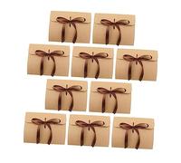 LRXIYODE 10 Pcs Sobres Retro Lazo Sobres Kraft Autosellados Material Duradero Invitaciones y Tarjetas Embalaje Vintage para Fiestas y Cumpleaños