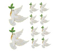 LRXIYODE 10 Piezas Broche Paz con Rama de Olivo Broche Cartoon Ligero y Cómodo Accesorios Aves para Vestidos Complementos Bisutería para Señoras Fiestas y Eventos