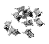 LRXIYODE 10 Piezas Cuentas Cabello Rastas de Metal Grandes Anillos Ajustables para Extensiones, Pelucas y Accesorios Vikingos, Ideales para Trenzas y Estilo Pirata