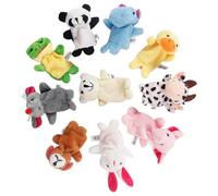 LRXIYODE 10 Piezas Marionetas Dedos Madera Animales Muñecos Educativos para Juguetes Dedos Pequeños Cuentos Creatividad