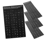 LRXIYODE 10 Piezas Pegatinas para Teclado Portugués con y Letras Blancas Adhesivos Duraderos para Reemplazo de Teclado Accesorios para Ordenador Portátil y Protectora Fácil de Aplicar