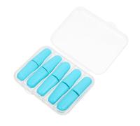 LRXIYODE 10 Piezas Tapones para Oídos con Reducción de Ruido Espuma Viscoelástica Color Azul Claro para Dormir, Estudiar y Trabajar con Contenedor