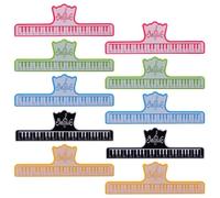 LRXIYODE 10 Unidades Clip y Resorte Metálico Elástico Base Giratoria 360 Grados Textura Antideslizante Mate de Abs para Partituras de Piano para Práctica en Casa y Ensayos