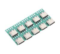 LRXIYODE 10piezas Kit PCB Convertidor USB c Tipo con Conector Hembra para Módulo Soporte Cable DIY Placa Adaptadora para Conexión y Transmisión Estable