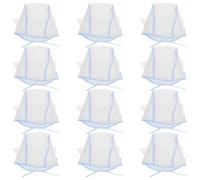 LRXIYODE 12 Gorros Desechables para Teñir el Cabello Borde Protector y Película Perforada Tamaño Único Cómodo para Peluquería y Salones Color Azul Kit para Mechas Profesionales