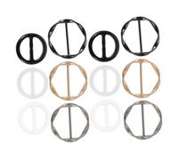 LRXIYODE 12 Piezas Anillos para Bufandas y Clips Metálicos Decorativos para Mujer Botones Redondos y Hebillas para Sujetar Pañuelos Camisetas y Faldas Diseño Elegante y Seguro para Ropa