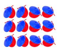 LRXIYODE 12 Piezas Castañuelas de Dedo Pequeñas Juguete Musical de Ritmo para Cuerdas Elásticas Colores Brillantes Entrenamiento Coordinación Mano-Cerebro