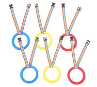 LRXIYODE 12 Piezas Cuerda de Seguridad para Asas Desmontables con Anillas Circulares Cuerda para Caminar Guardería y Preescolar Control de Grupos y Paseos Seguros