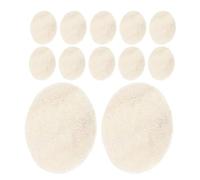 LRXIYODE 12 Piezas Unidades Esponjas Naturales de Lufa Redondas para Exfoliación Facial y Corporal Suaves para Piel Sensible Reutilizables para Ducha y Cuidado Piel