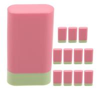 LRXIYODE 12 Tubos Vacíos para Bálsamo Labial 20g, Envases Plásticos Rellenables para Maquillaje y Desodorante, Color Rosa Intenso, Reutilizables y Resistentes, Ideales para