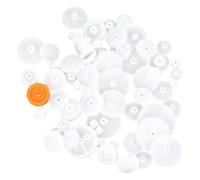 LRXIYODE 128 Piezas Kit Engranajes de Plástico para DIY Incluye Poleas y Engranajes de Gusano Accesorios para para Coches de Juguete RC Estructura Modular Fácil de y Desmontar