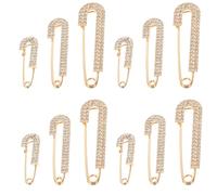 LRXIYODE 12piezas Broche de Cristal para Solapa Bufanda y Chal Broches de Gemas de Imitación para Vestido y Cárdigan Imperdibles para Mujeres para Suéteres y Sombreros