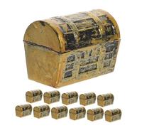 LRXIYODE 12piezas Mini Cofres De De Plástico Decoración De Fiesta Pirata Cofres Miniatura Para Niño Niña Almacenamiento De Joyería y Accesorios Vintage Para Decorar Escritorios y