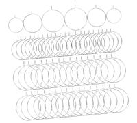 LRXIYODE 150 piezas Aros para Hacer Pendientes Redondos sin Rebabas Ligeros y Resistentes Accesorios para Joyería DIY