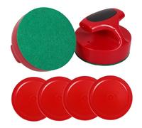 LRXIYODE 1Juego Empujadores de Hockey sobre Hielo Accesorios de Mesa de Incluye Paletas Rojas Discos para Ferias y Salas