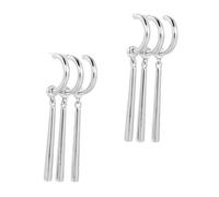 LRXIYODE 1par Pendientes Largos De Tres Garras Diseño Minimalista y Fluido Para Mujeres Pendientes De Estilo Único y Moderno Adecuados Para Ocasiones Especiales y Uso Diario