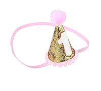 LRXIYODE 1pieza Sombrero De Cumpleaños Dorada Accesorios Fotográficos Infantiles Para Celebrar El Tercer Año De