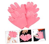 LRXIYODE 2 Guantes Hidratantes de Silicona para Manos Secas Reparación de Agrietada Antienvejecimiento Cómodo Rosa