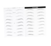 LRXIYODE 2 Hojas Pegatinas de Cejas Resistentes al Agua Simulación Pelo Natural Herramientas Maquillaje Cejas para Mujeres Fijador Transparente Incluido