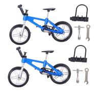 LRXIYODE 2 Juegos Mini Bicicleta de Dedo de Aleación para Juguete de Simulación Realista para Escritorio Entretenimiento y Relajación