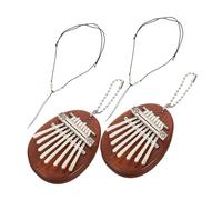 LRXIYODE 2 Juegos Mini Kalimba Piano de Pulgar Portátil Teclas Madera Diseño Gota de Agua para Principiantes y Entusiastas Música Creatividad Familiar