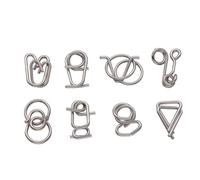 LRXIYODE 2 Juegos Rompecabezas de Metal Inteligente de Iq para Adultos Alambre para Desbloqueo y Desenredo Juguetes Educativos de Inteligencia para Niñas