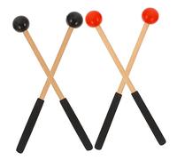 LRXIYODE 2 pares Baquetas de Percusión para Instrumentos Musicales Palos Ergonómicos para Tambor de Lengua Ligeros y Duraderos Accesorios para Estudiantes y Práctica