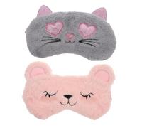 LRXIYODE 2 Piezas Antifaz Para Dormir De Animales Ciego Frío Máscara De Caliente y Fría Labios Durmiendo Cuidado Máscara Para Dormir Hombres Paraca Facial Ojos Máscaras Gel Felpa