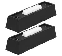 LRXIYODE 2 Piezas Botón de Timbre Negro Luz LED Integrada y Acabado Mate, Instalación Fácil en Pared para Áreas de Pasillo y Exteriores Botón Táctil Sensible