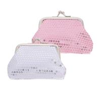 LRXIYODE 2 Piezas Brillantes Carteras Infantiles de Lentejuelas para Niñas Mini Monederos Pequeños y con Cierre Fácil para Guardar Monedas Juguetes y Accesorios