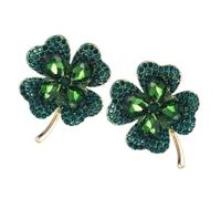 LRXIYODE 2 piezas Broche de Verde con Circonitas Pin Decorativo para Mujer Joyería Ligera y Duradera para San de Accesorio Elegante para y Femenino